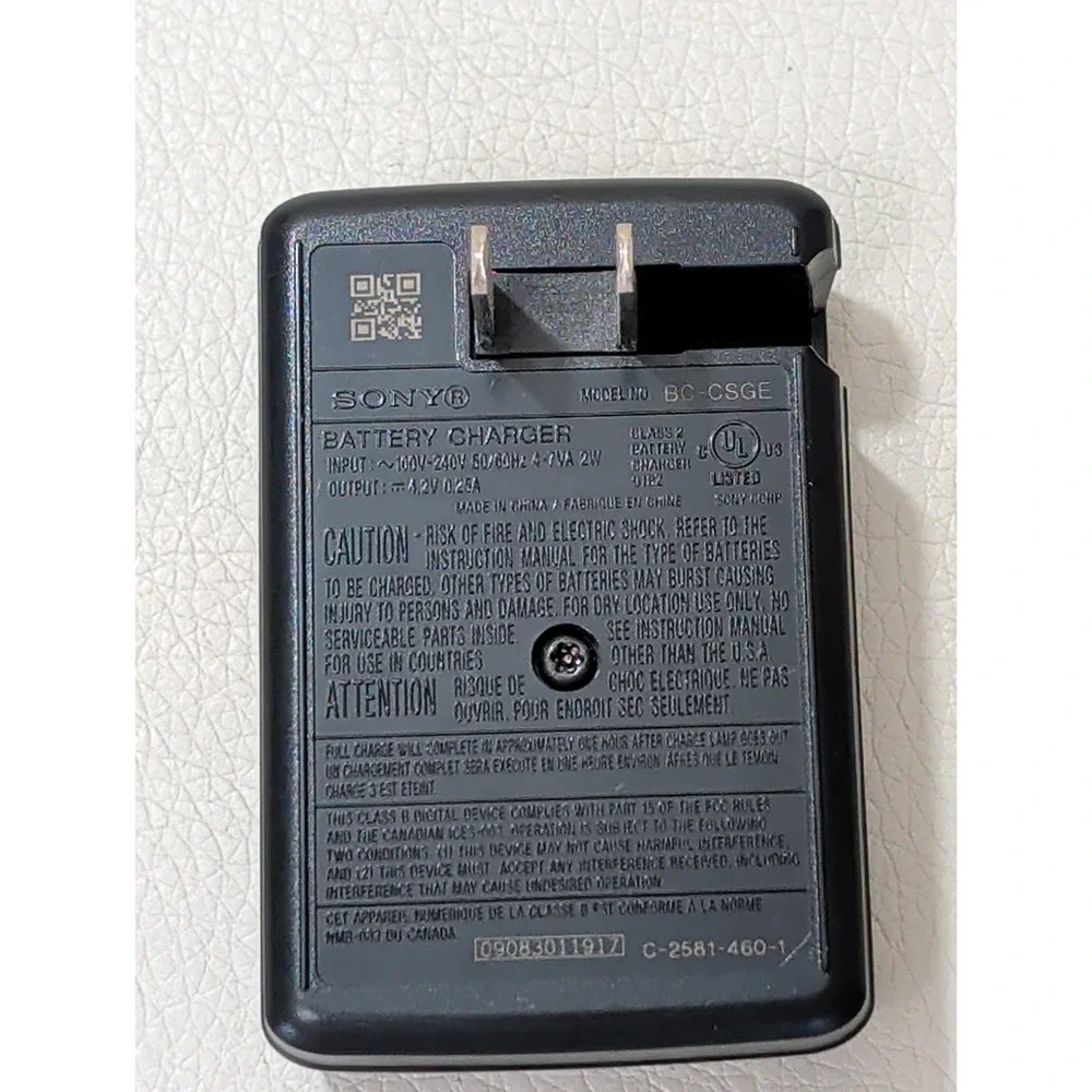 Sony BC-CSGE Battery Charger OEM G Type AC Wall For NP-BG1 NP-FG1 Digital Camera